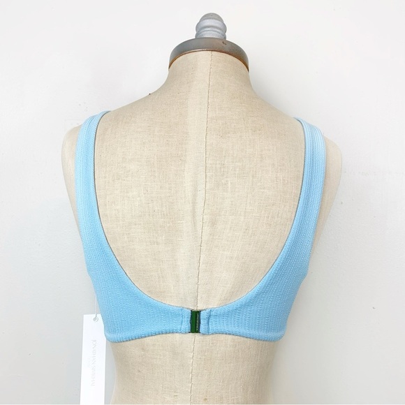 Jonathan Simkhai Blue Astrid Bikini Top Size S NWT - Picture 6 of 12
